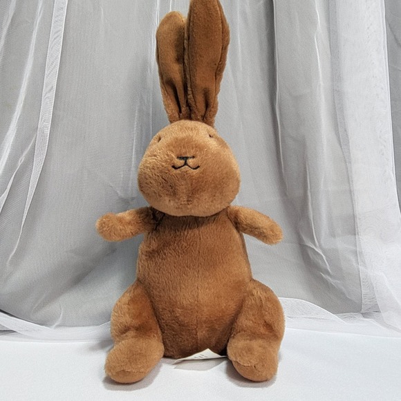 Kohl's Cares 12" Brown Bunny Rabbit White Tailed Soft Stuffed Plush Animal Toy - Picture 2 of 7